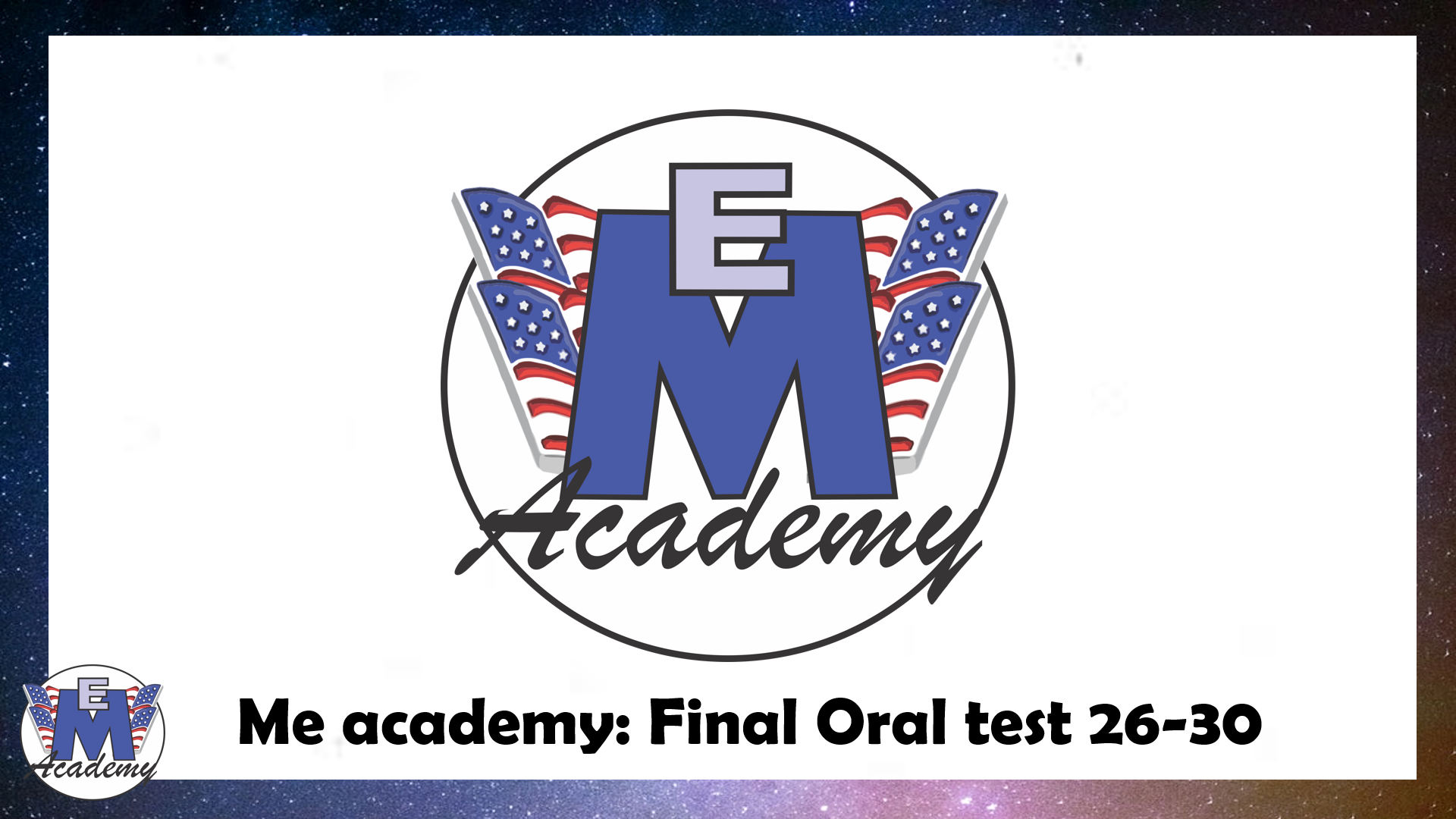 Advanced Final Oral Test 26-30